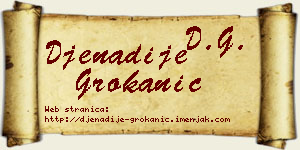 Đenadije Grokanić vizit kartica